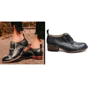 NEW Freebird Mabel Gray Distressed Ankle Boots Oxfords Leather By Steven Shoe! 8